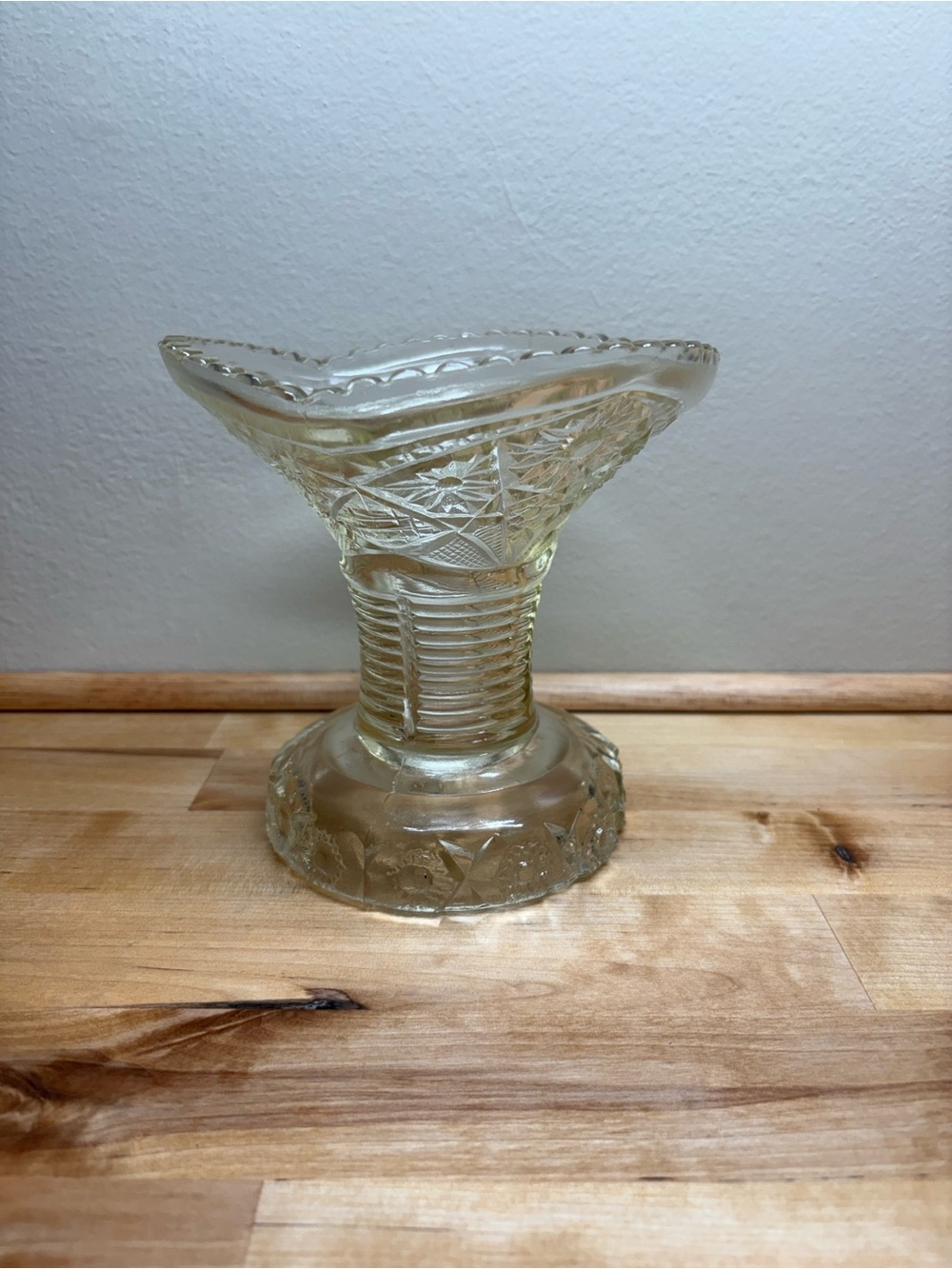 Pressed Glass Compote or punch bowl base